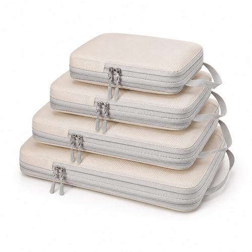 lot 4 cubes compression couleur beige