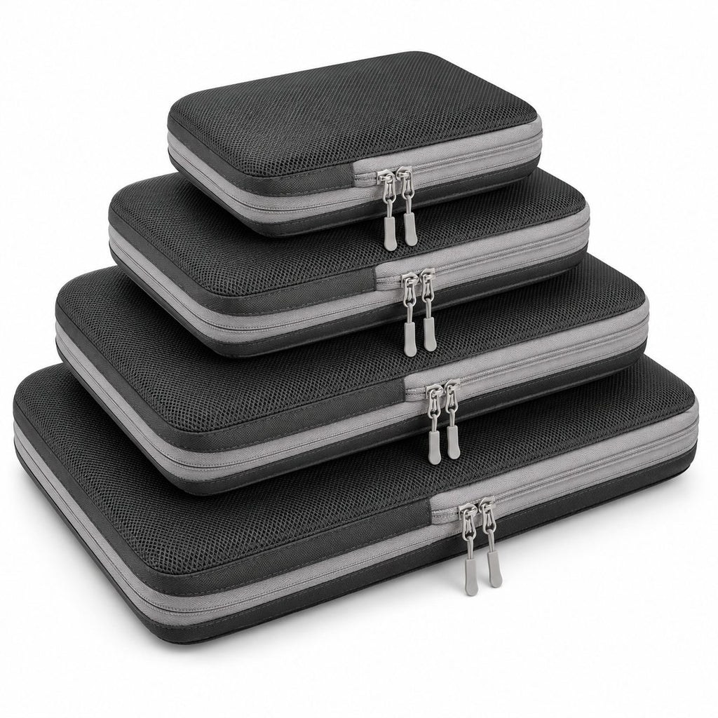 pack starter organiseur 4 cube compressible gris