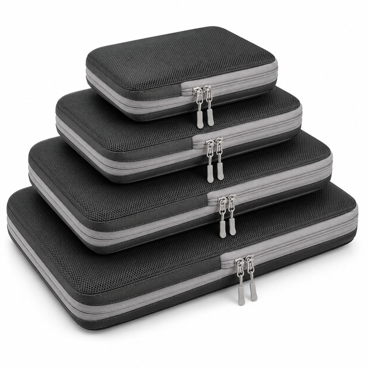 pack starter organiseur 4 cube compressible gris